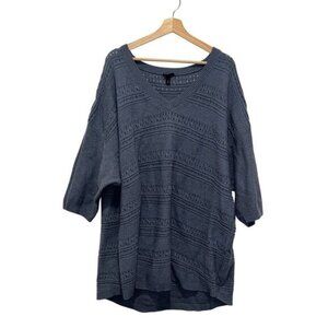 Torrid Blue Poinsettelle Crochet Short Sleeve Pullover Sweater Women's Size 5x